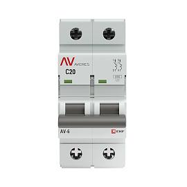 Выключатель автоматический 20А 2П двухполюсный C 6kA AV-6 AVERES mcb6-2-20C-av EKF