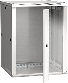 Шкаф телекоммуникационный навесной (настенный) ITK 19" 12U 600x600 стеклянная дверь RAL7035 LWR3-12U66-GF IEK
