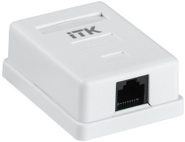 ITK Настенная инф. розетка RJ45 кат. 6 UTP 1-порт CS2-1C06U-12