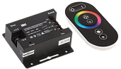Контроллер с ПДУ радио (черный) RGB 3 канала 12В, 6А, 216Вт LSC1-RGB-216-RF-20-12-B IEK