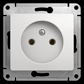 Розетка одинарная GLOSSA скрытой установки без заземления 16А механизм белый GSL000141 Systeme Electric