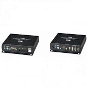 Удлинитель (комплект приемник + передатчик) SC&T HKM01-4K HDMI KVM по Ethernet до 140м (CAT5e), до 150м (CAT6) для передачи HDMI(1.4, до 4K(30Гц), USB, аудио, RS232 и сигнал ИК управления.