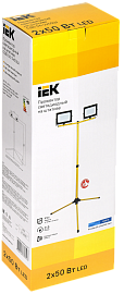 Прожектор светодиодный уличный LED СДО 06-2x50Ш штатив 6500К IP65 черный  LPDO606-2X050-65-K02 IEK