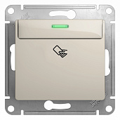 Выключатель карточный GLOSSA скрытой установки 10А механизм молочный GSL000969 Systeme Electric