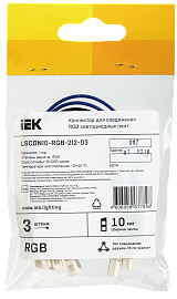 Коннектор 3шт RGB 10мм (разъем-15см-разъем) LSCON10-RGB-212-03 IEK
