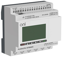 Микро ПЛК PLR-M. CPU DI12/DO06(T) 24В DC PLR-M-CPU-18T00ADC ONI