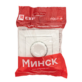 Светорегулятор (диммер) Минск скрытой установки 600Вт 220В в сборе белый ERD06-101-10 EKF