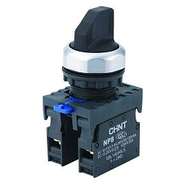 Переключатель с фиксацией NP8-10X/21 без подсветки, черный 1НО IP65 578661 CHINT