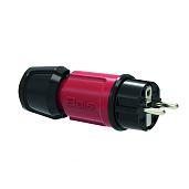 Вилка Schuko 16A 3п(2P+E) 250В, IP44  красный MULTI-GRIP Bals 7373