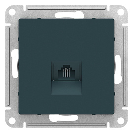 Розетка RJ11 телефонная Atlasdesign скрытой установки механизм изумруд ATN000881 Schneider Electric