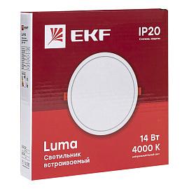 Светильник встраиваемый светодиодный ДВО 1007 14Вт 4000K IP20  DLL-1007-14-4000  EKF