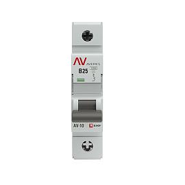 Выключатель автоматический 25А 1П однополюсный B 10kA AV-10 AVERES mcb10-1-25B-av EKF