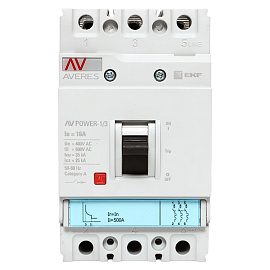 Выключатель автоматический 16А 3П трехполюсный AV POWER-1/3 35kA TR AVERES mccb-13-16-TR-Аv EKF