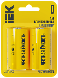 Элемент питания Alkaline LR20/D (2шт/блистер)  ABT-LR20-OP-L02 IEK