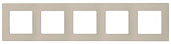 Изображение товара Рамка для розеток и выключателей 5 постов Etika бежевый 672515 Legrand