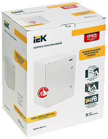 Щит пластиковый 400х300х220мм ЩМПп IP65 навесной белая дверь MKP93-N-403022-65 IEK