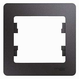 Рамка для розеток и выключателей 1 пост GLOSSA графит GSL001301 Systeme Electric