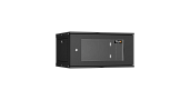 Шкаф настенный разборный 19", 6U, стекло, 600х450, BK TWI-066045-R-G-BK TLK