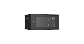 Шкаф настенный разборный 19", 6U, стекло, 600х450, BK TWI-066045-R-G-BK TLK