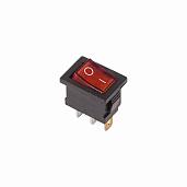 Выключатель клавишный 250V 6А (3с) ON-OFF красный с подсветкой Mini (RWB-206, SC-768) 36-2150 REXANT