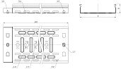 Лоток перфорированный металлический 50х200х3000-0,55мм L5020001-0,55 EKF