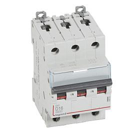 Выключатель автоматический DX3 16А 3П трехполюсный D 10кА 408089 Legrand
