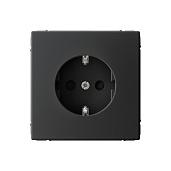Розетка с заземлением со шторками, 16А, ARTGALLERY механизм, Карбон GAL001045 Systeme Electric