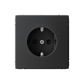Розетка с заземлением со шторками, 16А, ARTGALLERY механизм, Карбон GAL001045 Systeme Electric
