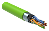 Витая пара F/UTP кат.5E 4x2х24AWG solid LSLTx нг(А)-LSLTx зеленый (305м) (LC1-C5E04-322) ITK