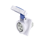 Розетка кабельная силовая панельная с наклоном IP67 16А 2P+E 230В DIS4181663 DKC