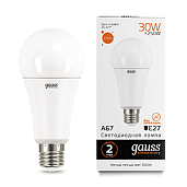 Лампа светодиодная 30 Вт E27 A67 3000K 2320Лм LED Грушевидная Elementary 73219 GAUSS