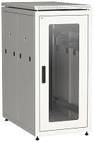 ITK LINEA N Шкаф напольный сетевой 19" 28U 800х1000мм стеклянная передняя дверь задняя металлическая серый
