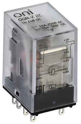 Изображение товара Реле общ. назнач. OGR-2 2C 24В DC OGR-2-2C-DC24V ONI