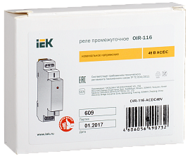 Реле промежуточное OIR 1 конт (16А) 48В AC/DC OIR-116-ACDC48V IEK