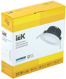 Светильник LED ДВО 1802 PRO белый круг 20Вт 4000K IP40 IEK