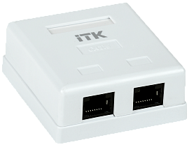 ITK Настенная информационная розетка RJ-45, кат.6, 2 порта CS2-1C6U-22 IEK