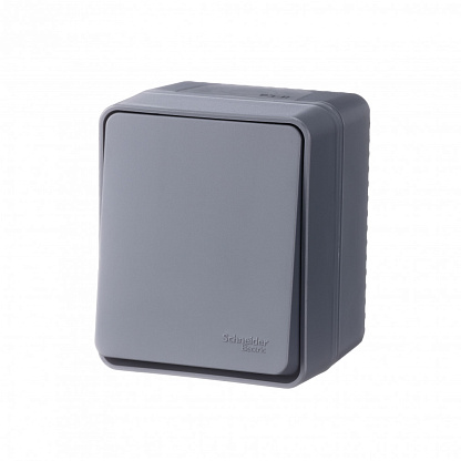 Изображение товара Выключатель одноклавишный AtlasDesign Profi54 10 А IP54 антрацит