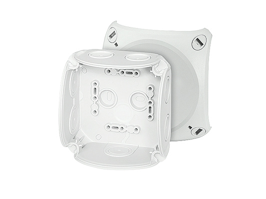 Изображение товара Hensel DK 0400 G - Коробка пустая, 104х104х70, без клемм, 7+1 мембр. вводов, серый, IP66 (62000002)
