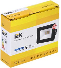 Прожектор светодиодный уличный LED 10 Вт СДО06-10 черный 800Лм IP65 6500K LPDO601-10-65-K02 IEK