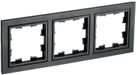 Рамка 3-местная РУ-3-БрЧ черный BR-M32-K02 BRITE  IEK