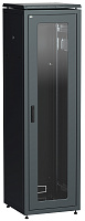 ITK Шкаф сетевой 19" LINEA N 42U 600х800 мм стеклянная передняя дверь черный LN05-42U68-G IEK