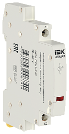 Лампа индикаторная одинарная LED ARMAT 12-48В AC/DC красная  AR-LED-1-2-R IEK