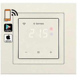 Терморегулятор для теплого пола программируемый c wi-fi,  16А, 3000ВА, 5…+45°C, Terneo sx unic (слоновая кость)