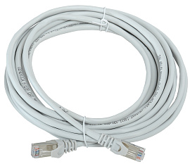Шнур коммутационный кат. 5Е FTP 5м серый GENERICA PC01-C5EF-5M-G IEK