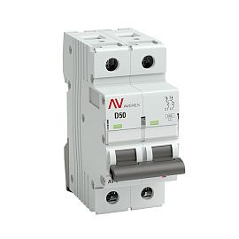Выключатель автоматический 50А 2П двухполюсный D 6kA AV-6 AVERES mcb6-2-50D-av EKF