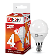 Лампа светодиодная LED-ШАР-VC 4Вт 230В Е14 6500К 360Лм IN HOME
