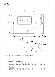 Прожектор LED СДО 07-20G green IP65 серый IEK
