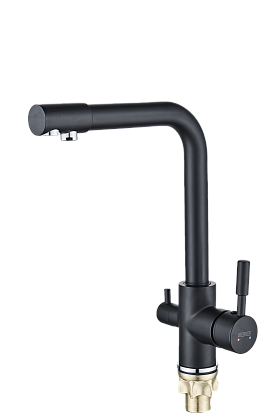 Изображение товара Смеситель для кухни Maxonor MN4352-7 однорычажный черный с подключением к фильтру