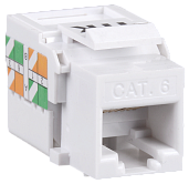 ITK Модуль Keystone Jack кат.6, без экрана, IDC Dual, горизонтальная  заделка CS1-1C6U-D1 IEK