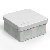 Коробка распределительная открытой установки безгалогенная (HF) 80х80х40 IP66 для прямого монтажа двухкомпонентная (для пистолета) серая 60-0210 Промрукав